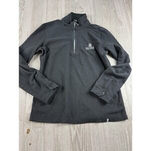 Stio Sweater Men's Medium Black 1/4 Zip Pullover Fleece